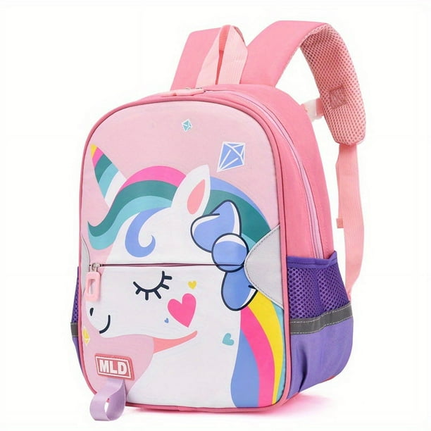 Children's Kawaii Cute Cartoon Animal Backpack, Unicorn Dinosaur Rabbit Cute Pattern School Bag School Season Gift Birthday Gift, Kindergarten Primary School Travel Bag
