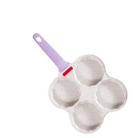 Magideal - Sartén Para Huevos Sartén Para Huevos Con Asa Fácil De Limpiar Cocinar Muffins De Jamón 4 Agujeros Huevos Cocina Sartén Crepe Pan Estufa De Gas Sumini Mango Violeta