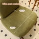 thumbnail image 3 of Silla de acento linda con patas de madera maciza, silla de salón de cuero falso con cojín suave, 3 of 5
