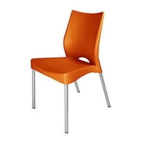 Dvp - Silla Plástica Naranja Con Patas Metálicas Y Filtro Uv