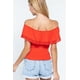 thumbnail image 4 of Top Fruncido con Hombros Descubiertos y Encaje, 4 of 5