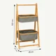 thumbnail image 3 of Organizador de Tela Plegable | Estante de 2 Niveles para Baño y Hogar Gris, 3 of 6