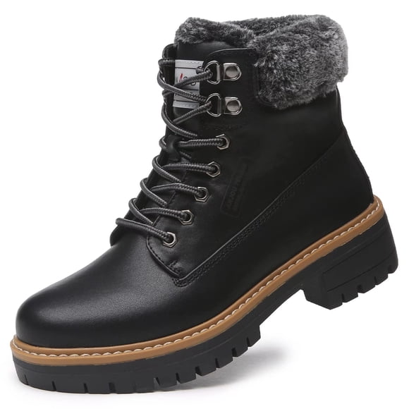 Botas de nieve de invierno ANJOUFEMME W116-FNW06 para Mujer - Negro