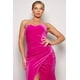 thumbnail image 4 of Vestido Maxi de Terciopelo con Escote en Forma de Corazón y sin Tirantes, 4 of 5