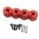 thumbnail image 5 of 4x RC Hex Wheel Hubs Adaptador De Transmisión Para SCX10 CC01 1/10 RC Car 10mm Rojo, 5 of 5