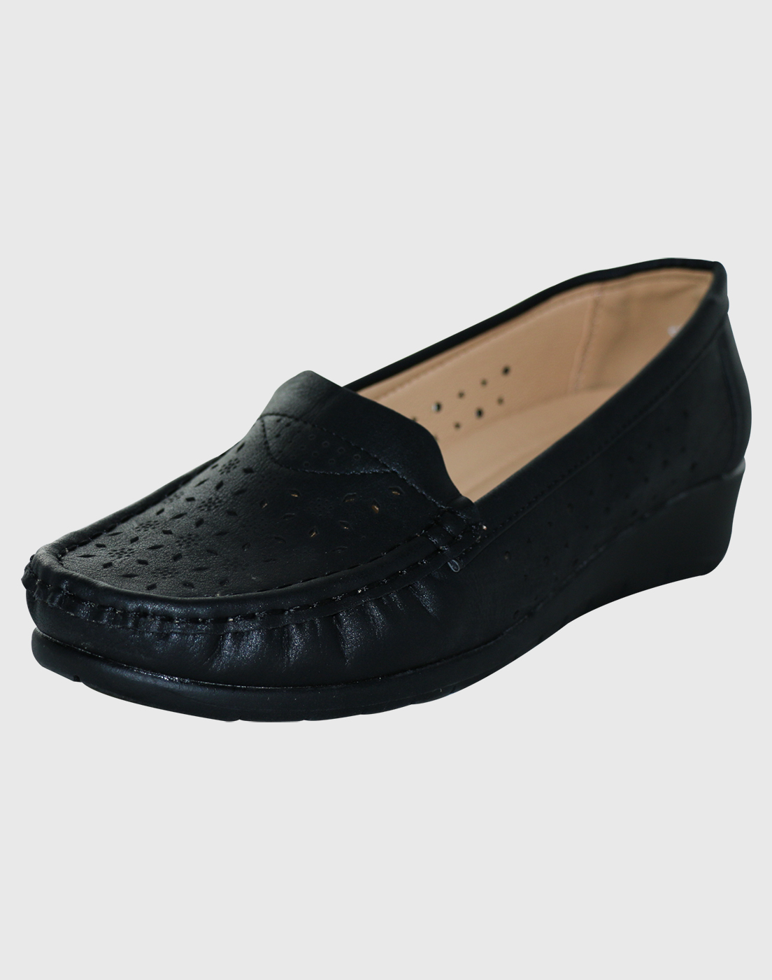 Danicolle Calzado - Mocasin Taco Diseño Negro Danicolle
