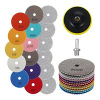 Ioensy - Kit De Pulido De Hormigón Con Diamante De 13 Piezas De 4 Pulgadas Para Amoladora De Suelos De Granito Y Hormigón