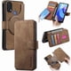 thumbnail image 1 of Funda Billetera Magnética para Motorola Moto E20/E30/E40 Soporte Tarjetas Desmontable Marrón, 1 of 6