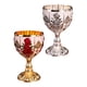 thumbnail image 1 of Copa De Vino De 2 Piezas Copa En Relieve Copa Elegante Vaso De Vidrio, 1 of 5