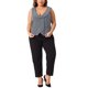 thumbnail image 2 of Agnes Orinda Chaleco de Traje Escolar Universitario para Mujer de Talla Grande, Doble Botonadura, Cuello Vintage con Solapa, Chaleco Elegante con 2 Bolsillos 4X Gris, 2 of 6