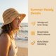 thumbnail image 4 of Sombrero de Paja con Cuentas de Madera Coloridas para Mujer INSPIRE CHIC, Empacable, Sombrero de Playa de Ala Ancha para Viajes y Fiestas Talla Única Caqui, 4 of 5