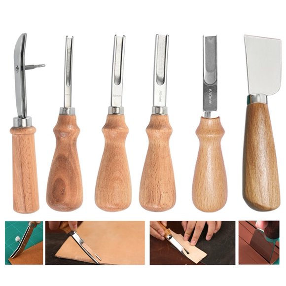 Biselador de Bordes XILEWHZF 6 piezas 4‑10 mm Herramienta para Artesanía del Cuero