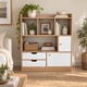 thumbnail image 5 of Aparador Buffet Bar Cocina 80x30x100 cm Madera Blanco 2 Cajones 2 Puertas Repisas MDF 12 mm, 5 of 6