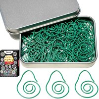 Clips De Papel Daxtril Con Forma De Aguacate, 60 Unidades, Color Verde