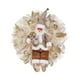 thumbnail image 2 of Adorno De Corona Navideña De Papá Noel De 20 Pulgadas Para Fondo Festivo, Estilo Granja Dorado, 2 of 3