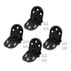 thumbnail image 4 of Bisagras Para Muebles De Metal Inoxidable De 4 Piezas Rotación De 180 Grados Negro, 4 of 5