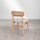 thumbnail image 4 of Silla de comedor nórdica de madera y ratán, 4 of 7