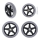 thumbnail image 1 of 4 piezas de repuesto de silla de ruedas abs rueda delantera 5/16 "ruedas de suministro de ruedas, 1 of 1