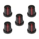thumbnail image 5 of 5 Uds Perilla De Pedal De Efecto De Guitarra Perillas De Control De Amplificador Negro + Rojo, 5 of 5