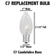 thumbnail image 3 of Bombillas Novelty Lights C7 de cerámica, 5 W, 120 V, paquete de 25, 3 of 7