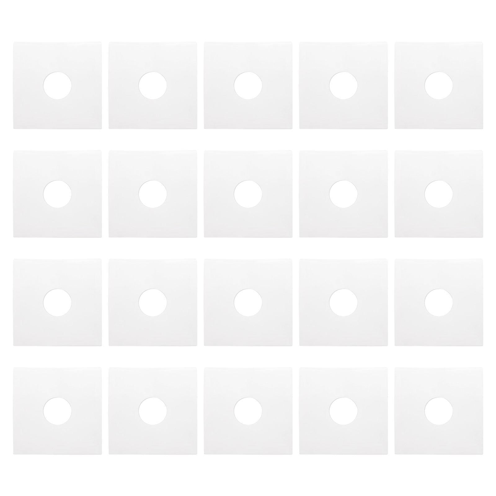 Bothyi - 20pcs Registro De Vinilo Mangas Internas White Kraft Paper Registro Reutilizable Protector De 12 Pulgadas Cuadradas