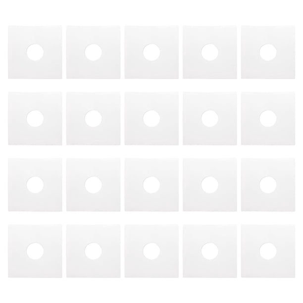 20pcs Registro De Vinilo Mangas Internas White Kraft Paper Registro Reutilizable Protector De 12 Pulgadas Cuadradas