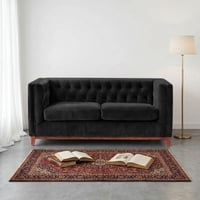 Latam Home - Sofa Roma 2C Tela Velvet Negro
