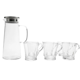 thumbnail image 1 of Juego de Jarra De Vidrio Elegante Con Tapa De Acero Inoxidable y 6 Tazas con Asa, 1 of 5