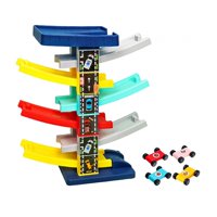 Magideal - Juego De Vehículos De Juguete Para Carreras De Rampa Para Coches, Pista De Deslizamiento Para Vehículos De Carreras, Aprendizaje Temprano, Habilidades Pista De Siete Capas