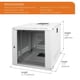 thumbnail image 2 of Armario de red en rack de montaje en pared Tecmojo 9U para 19 TI, 2 of 6
