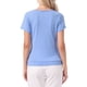 thumbnail image 3 of INSPIRE CHIC Blusas casuales con fruncido y botones decorativos para mujer, cuello en V, mangas cortas, para el regreso a clases, azul claro, talla L, 3 of 6