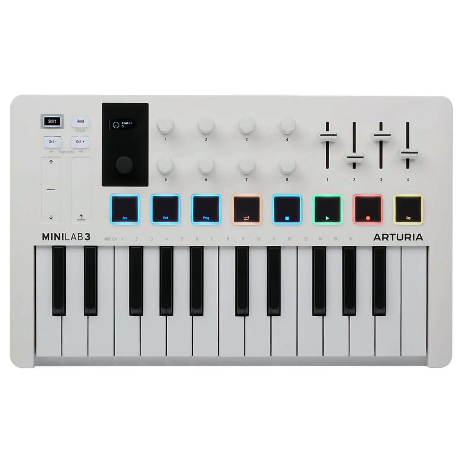 Controlador MIDI 25 Teclas Profesional Arturia MiniLab 3 WH | Lider