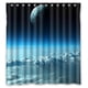 thumbnail image 1 of Cortina de ducha espacial, juego de cortinas de baño con ganchos, tamaño 66 x 72 pulgadas, 1 of 3