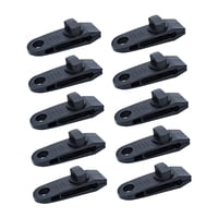 Magideal - 10 Clips Para Lona, Abrazaderas Resistentes Para Carpas, Prácticos Sujetadores Para Carpas, Abrazaderas Para Lonas, Clips Fijos Para Toldos, Tornill Negro