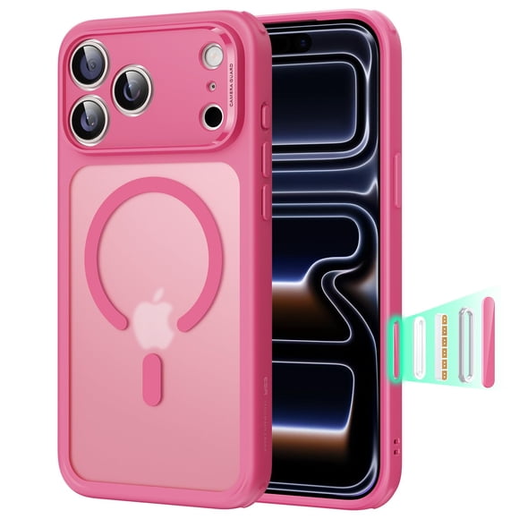 Funda ESR para iPhone 17 Pro Max con control de cámara rosa