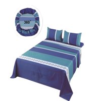 Genérico - Juego De Sabanas Casa Sol Super King Azul