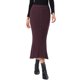 thumbnail image 1 of Falda Maxi de Punto INSPIRE CHIC para Mujer con Cintura Elástica Falda Casual de Cola de Pescado Acanalada L Rojo Púrpura Profundo, 1 of 6