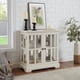 thumbnail image 1 of LED Curio Display Cabinet,Antique Display Cabinet with Adjustable Shelves,Retro Design Quality Showcase with Lattice Doors Elegant Bookcase and Storage Cabinet for Home Decor and Organization WHI, 1 of 3
