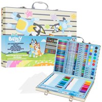 Bluey - Kit De Dibujo Con Lápices De Colores Azules De Art Supplies Con Funda Para Niños