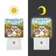 thumbnail image 3 of Puffin Rock Luz nocturna LED con sensor de anochecer a amanecer para dormitorio, baño, pasillo, escaleras - Lámpara LED nocturna de enchufe, 0.5W - 1 pieza, 3 of 6
