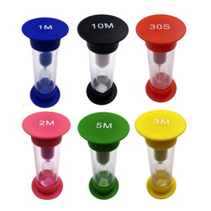 Bothyi - 6X Temporizador De Reloj De Arena Portátil Temporizador De Reloj De Arena Para Actividades En El Aula En El Hogar