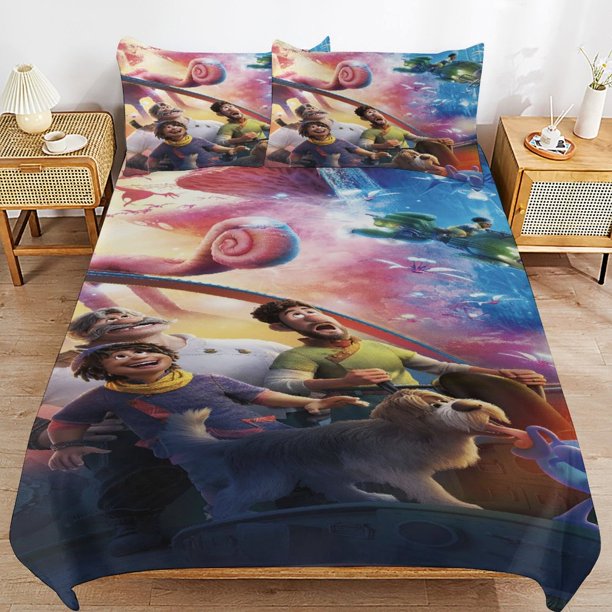 Strange World Cartoon Bedding Sets Ultra Soft Skin-Friendly Duvet Cover 3 Piece, Cute Comforter Cover Bed Set for Boys Girls Kids