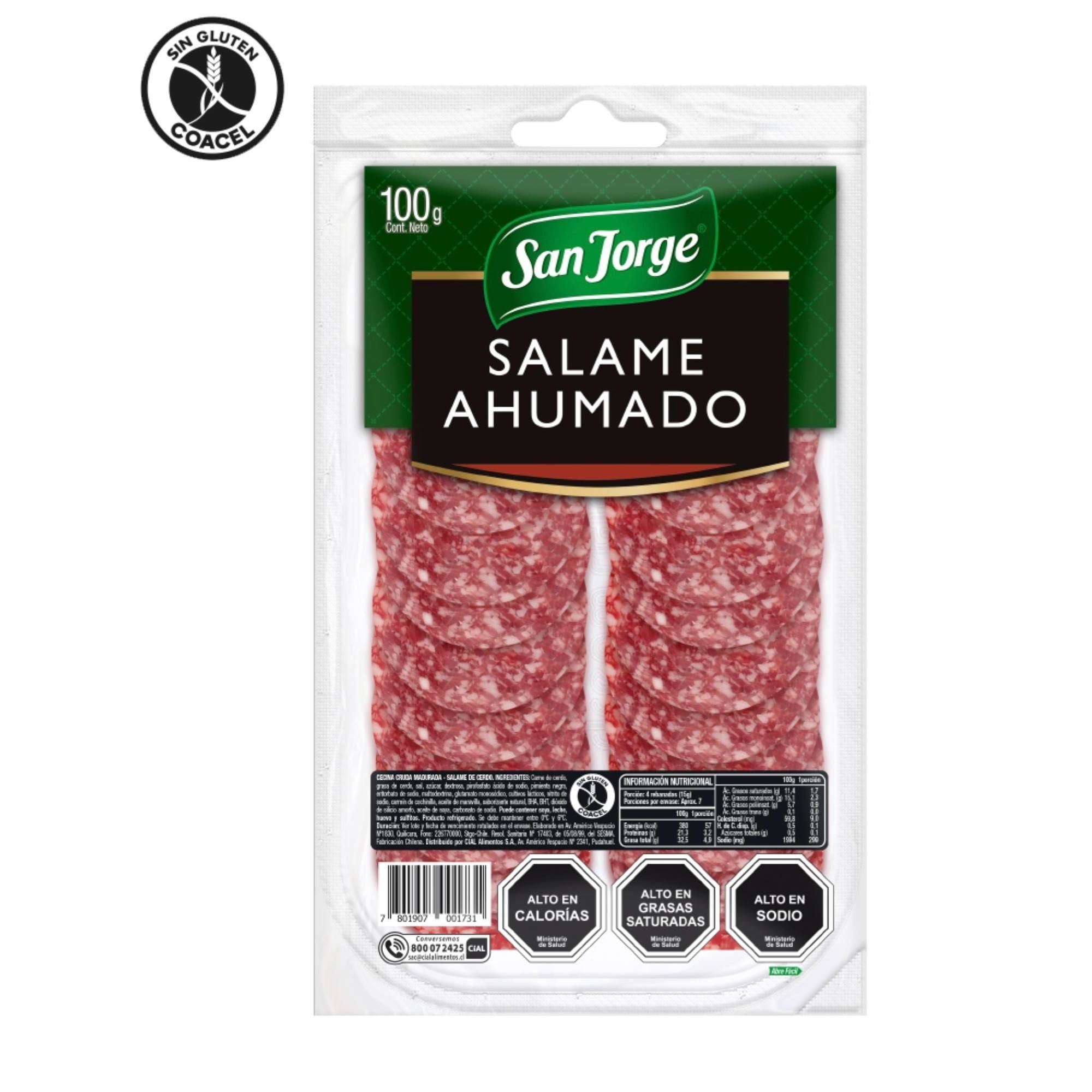 Salame Ahumado 100 gr San Jorge