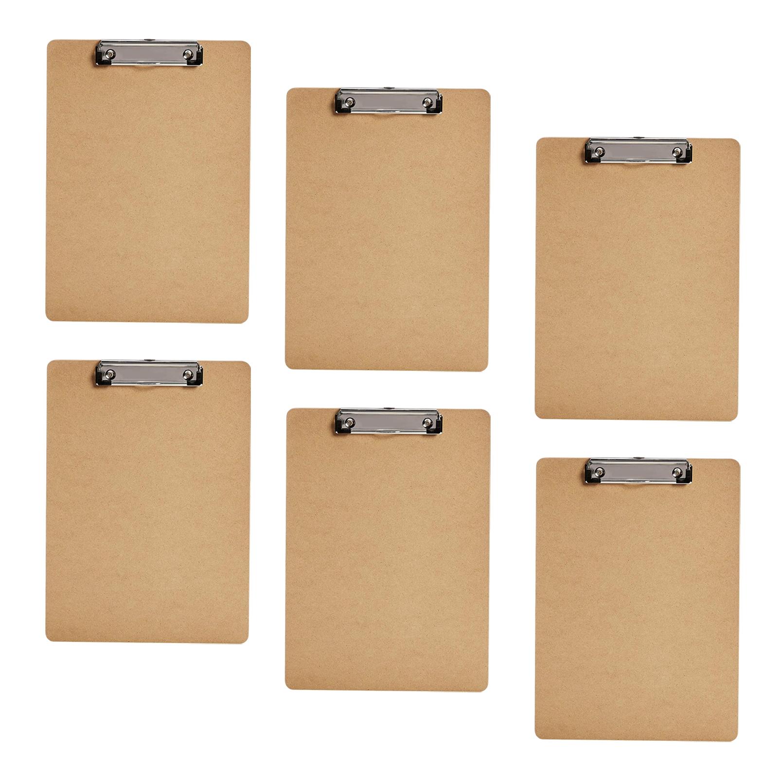 Ioensy - Portapapeles De Tamaño Carta A4 Estándar De 6 Piezas Con Clip De Perfil Bajo Para Mujeres