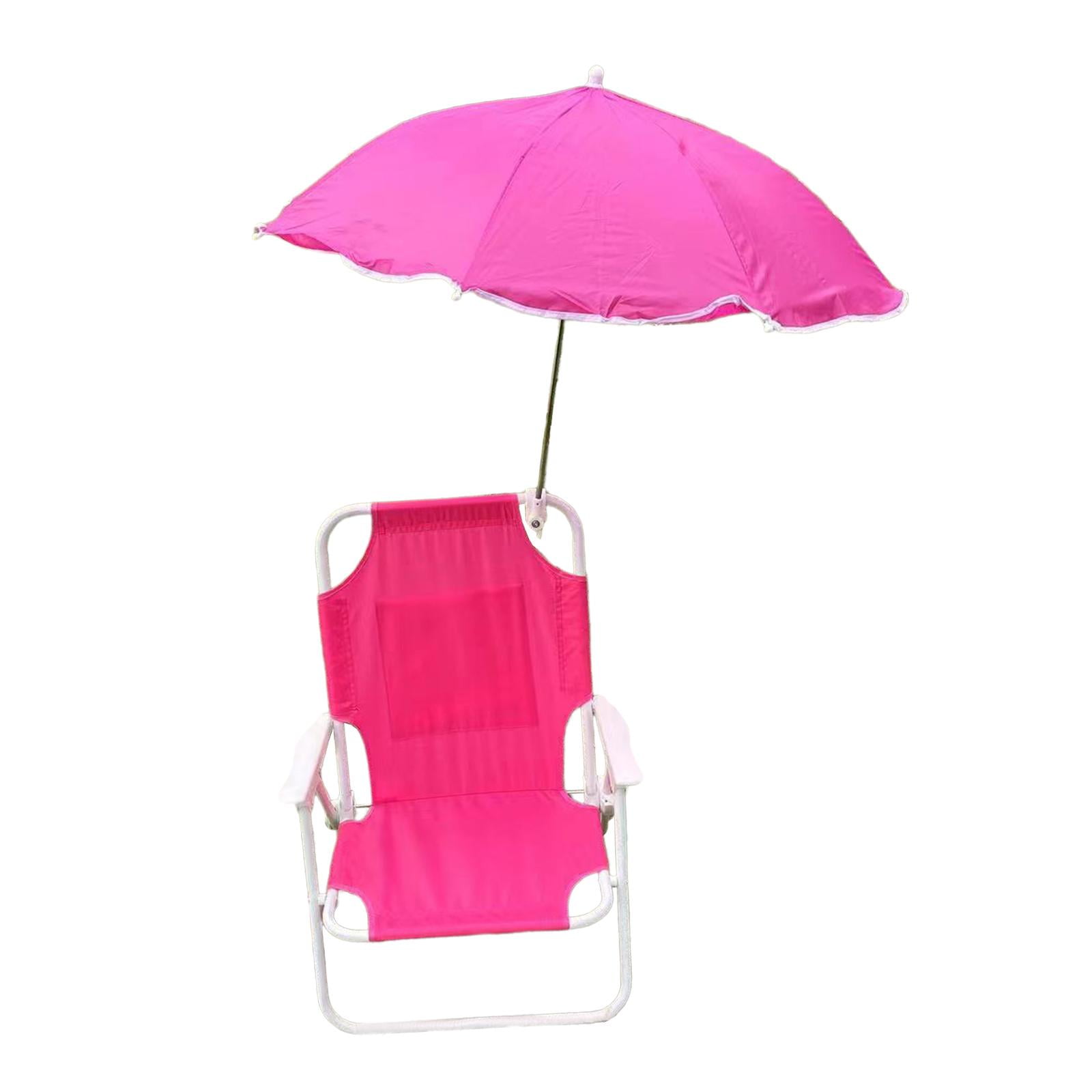 Magideal - Silla Para Niños Al Aire Libre, Silla De Picnic Para Acampar Con Sombrilla, Silla De Playa Liviana, Silla Plegable Portátil Para Patio, Picnic, Jardín Rojo