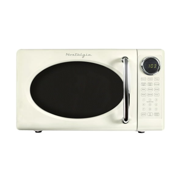Horno microondas Nostalgia Retro 700W 20L con 8 Auto-Cook Ivory
