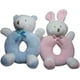 thumbnail image 4 of Conejito de peluche rosa para cuna de recién nacido, regalo de palo, juguete de conejo, sonajero, 4 of 6