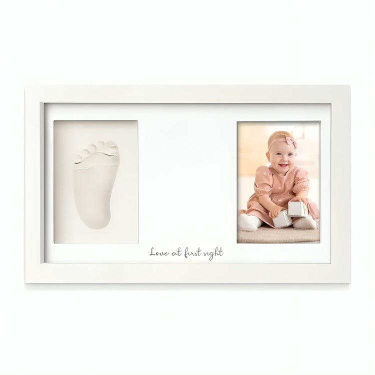 Gnerica - Kit De Marco De Foto Y Huella Pies O Mano De Bebé Arcilla