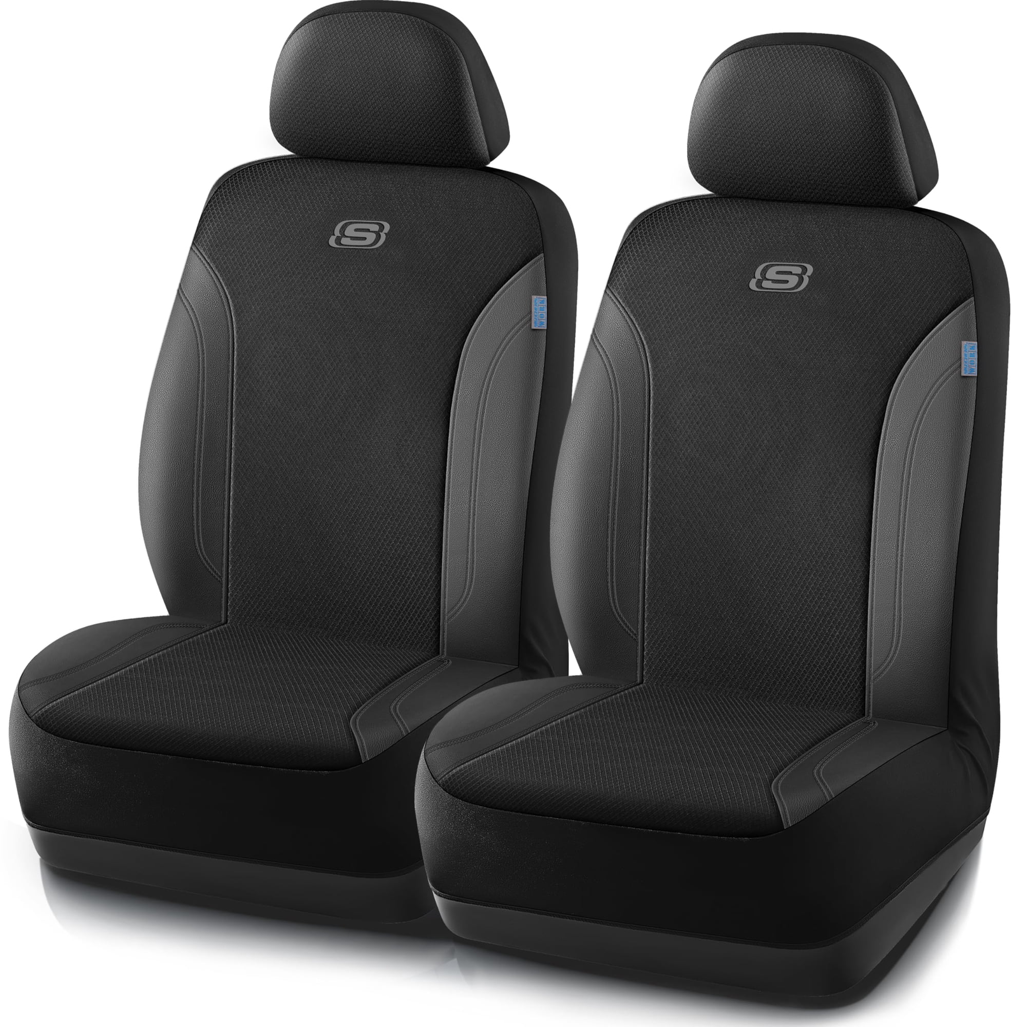 Fundas Para Asientos De Coche Skechers Work, Piel Oxford, Tela Negra