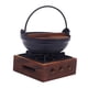 thumbnail image 2 of Olla Colgante De Hierro Fundido Con Tapa De Madera Olla De Estofado Japonés Sukiyaki Olla De Campamento Base De 18 Cm 16x6 Cm, 2 of 3